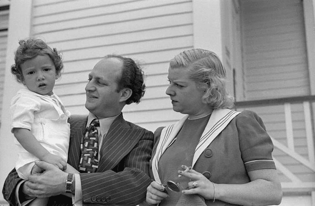 Larry Fine with his wife, Mabel Haney.
